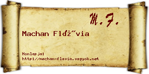 Machan Flávia névjegykártya